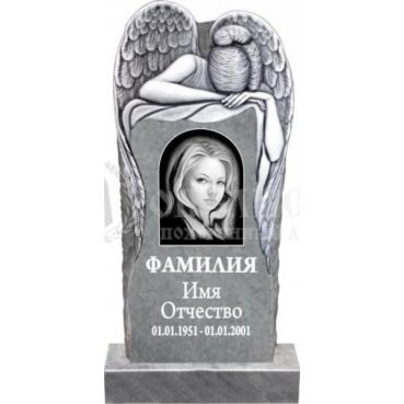 Фрезерованный памятник из мрамора с ангелом №15